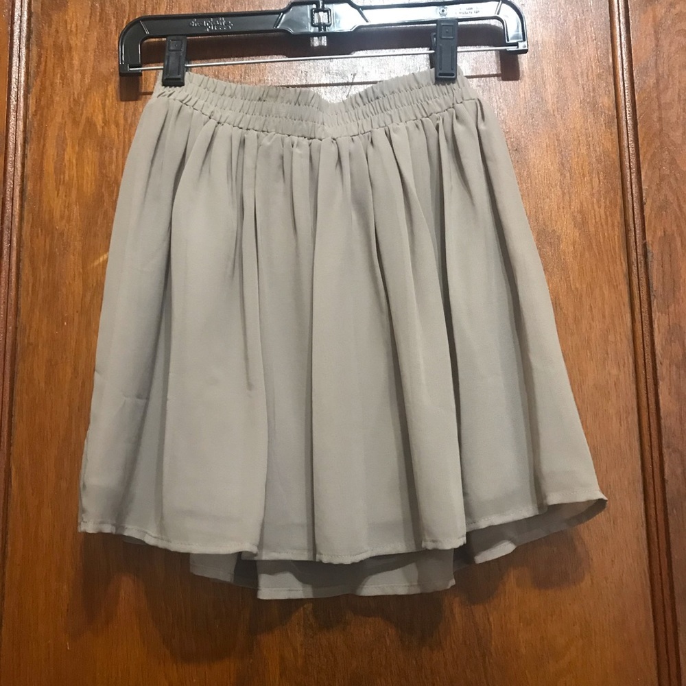Taupe chiffon skirt
